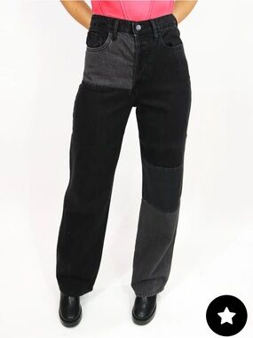 Cello High Waisted Colorblock Jeans |Wide Leg | Size 13